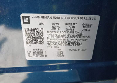 2021 Gmc Terrain Awd Slt, uszkodzenie: Przód, Iaai lot 46052289, zdjęcie 9 z 16