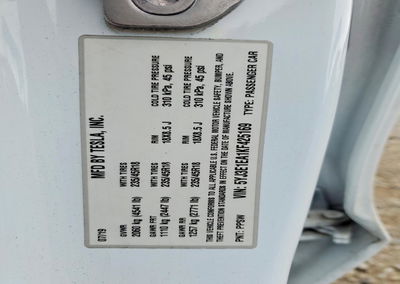 2019 Tesla Model 3, daño Lateral, Copart lote 58489976, foto 13 de 13