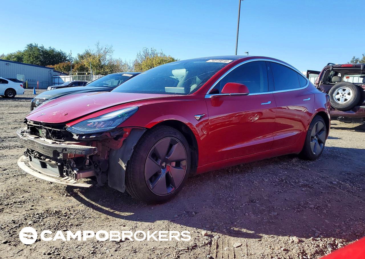 2019 Tesla Model 3, daño Frontal, Copart lote 74519816