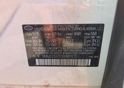 2019 Hyundai Santa Fe Se, пошкодження: Передня частина, Copart лот 67565056, фото 13 з 15