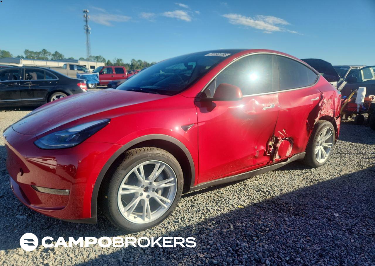 2023 Tesla Model Y, Side damage, Copart lot 72398166