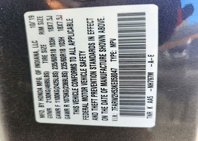 2019 Honda Cr-v Ex, daño Frontal, Copart lote 73805746, foto 13 de 13