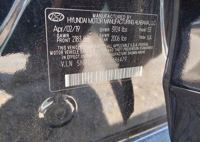2019 Hyundai Elantra Value Edition, daño Frontal, Copart lote 66651816, foto 12 de 14