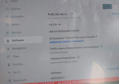 2021 Tesla Model 3 Standard Range Plus Rear-wheel Drive, Right Side damage, Iaai lot 46080255, photo 14 of 15