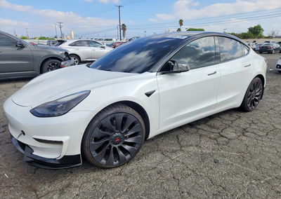 2022 Tesla Model 3, daño Lateral, Copart lote 68897126