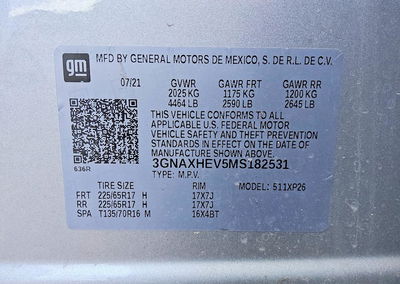 2021 Chevrolet Equinox Ls, пошкодження: Механічні, Copart лот 68635956, фото 14 з 15