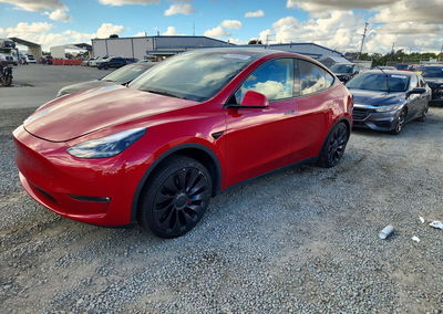 2022 Tesla Model Y, Front End damage, Copart lot 74309386