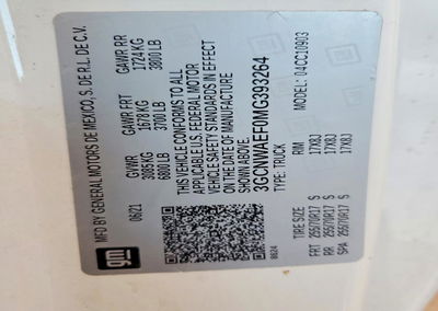 2021 Chevrolet Silverado C1500, daño Frontal, Copart lote 49100156, foto 12 de 12