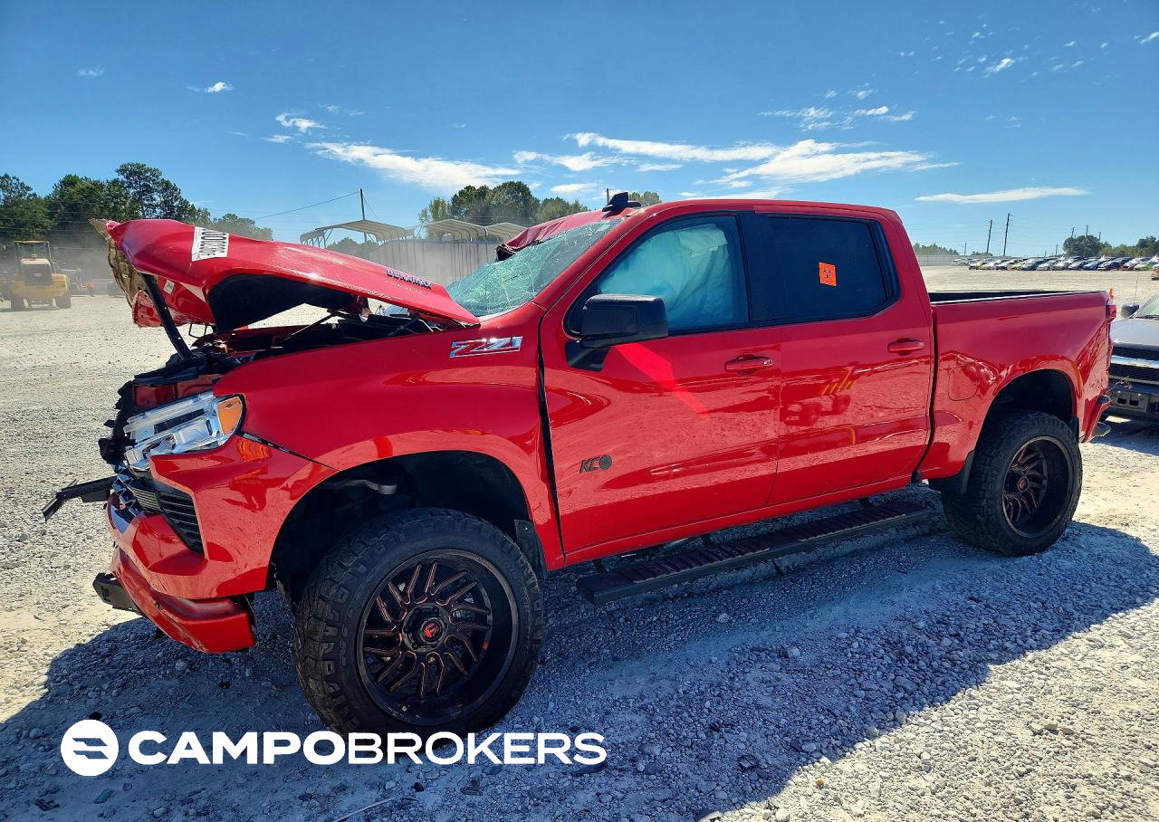 2023 Chevrolet Silverado K1500 Rst, Ao damage, Copart lot 70000236