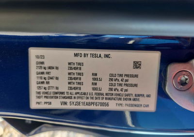 2023 Tesla Model 3, daño Frontal, Copart lote 67030556, foto 12 de 14