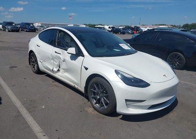 2021 Tesla Model 3 Standard Range Plus Rear-wheel Drive, Right Side damage, Iaai lot 46080255, photo 1 of 15