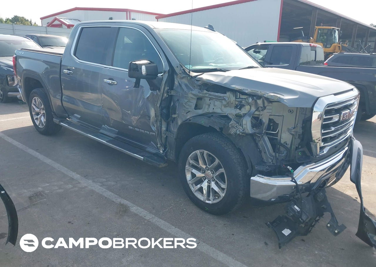 2021 Gmc Sierra 1500 4wd  Short Box Slt, Front End damage, Iaai lot 45835551