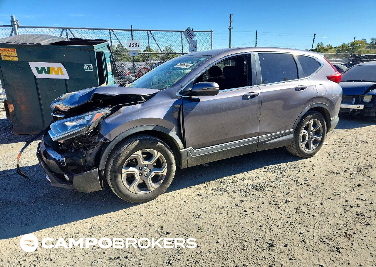 2019 Honda Cr-v Ex, daño Frontal, Copart lote 73805746