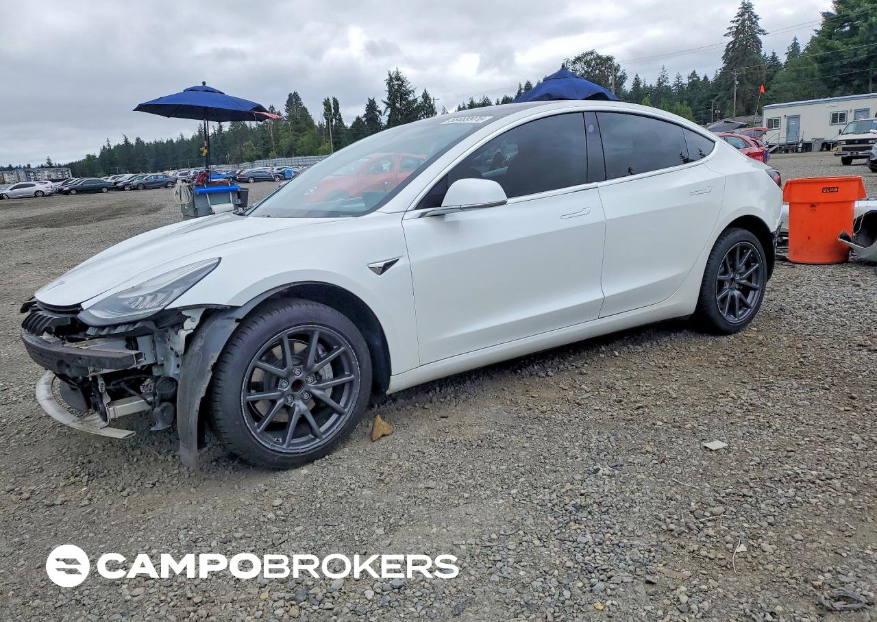 2019 Tesla Model 3, daño Lateral, Copart lote 58489976