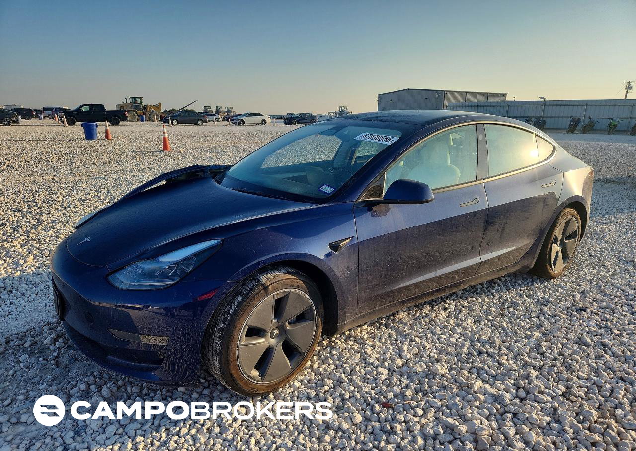 2023 Tesla Model 3, daño Frontal, Copart lote 67030556