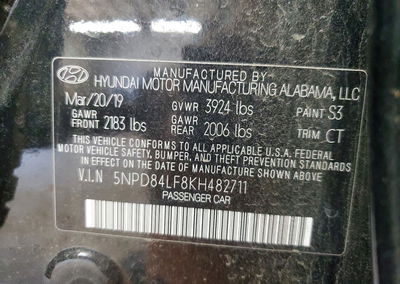 2019 Hyundai Elantra Sel, daño Frontal, Copart lote 70300446, foto 12 de 12