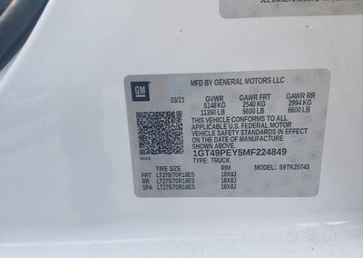 2021 Gmc Sierra 2500hd 4wd  Standard Bed At4, Right Side damage, Iaai lot 45773248, photo 9 of 15