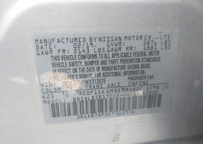 2019 Nissan Sentra S, daño Generalizado, Iaai lote 45862891, foto 9 de 17