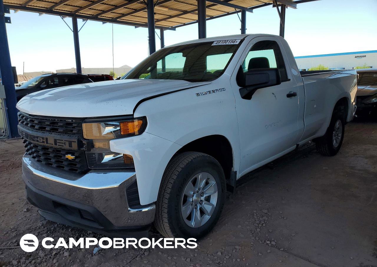 2021 Chevrolet Silverado C1500, daño Frontal, Copart lote 49100156