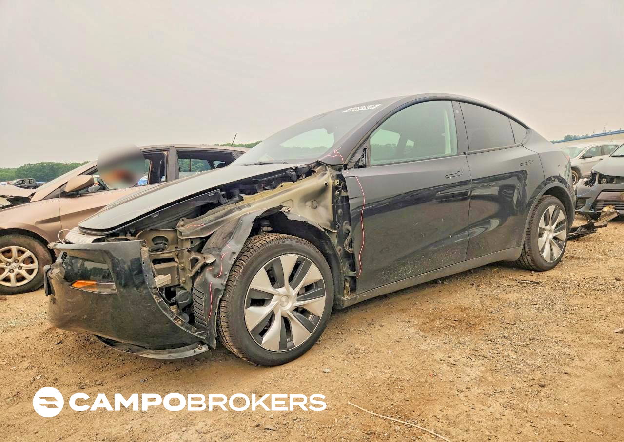 2021 Tesla Model Y, Front End damage, Copart lot 60492336