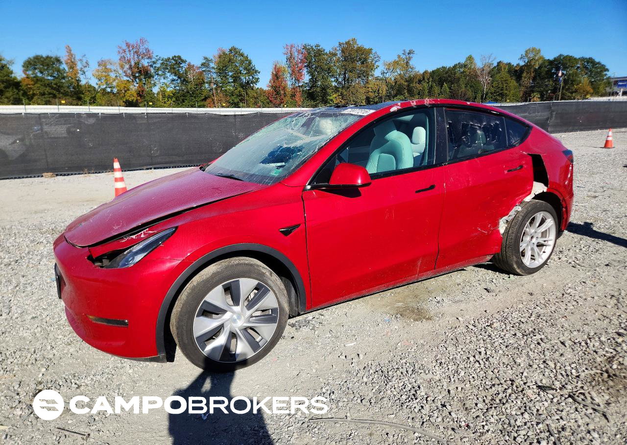 2023 Tesla Model Y, daño Lateral, Copart lote 73977316
