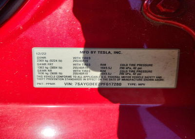 2023 Tesla Model Y, daño Lateral, Copart lote 73977316, foto 12 de 12