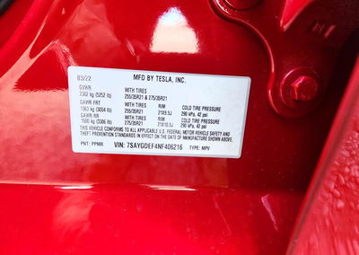 2022 Tesla Model Y, Front End damage, Copart lot 74309386, photo 13 of 13