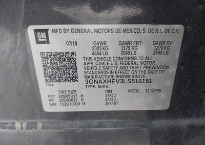 2020 Chevrolet Equinox Fwd Ls, Left Front damage, Iaai lot 46283848, photo 9 of 17
