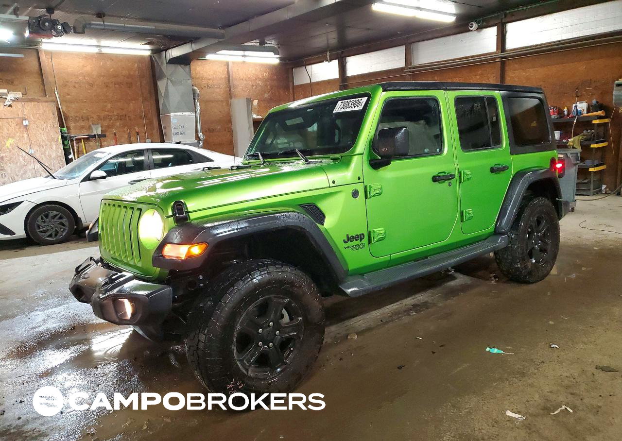 2019 Jeep Wrangler Unlimited Sport, daño Frontal, Copart lote 73083906