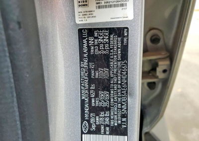 2022 Hyundai Tucson Sel, daño Volcadura, Copart lote 71781806, foto 12 de 12