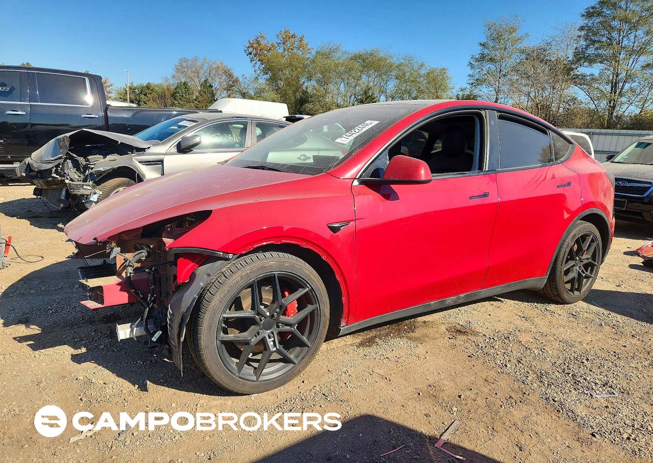 2022 Tesla Model Y, daño Frontal, Copart lote 74422446