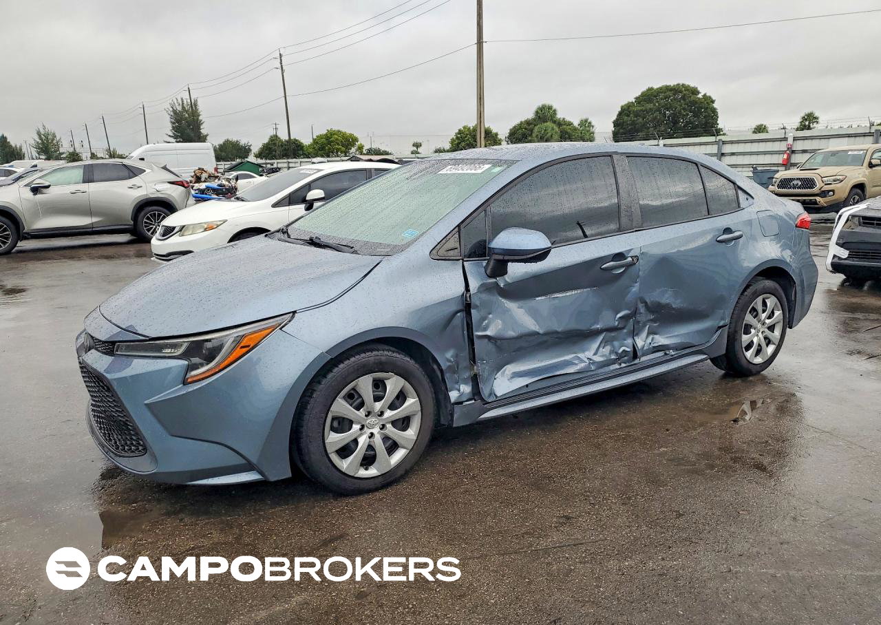 2020 Toyota Corolla Le, daño Lateral, Copart lote 69492066