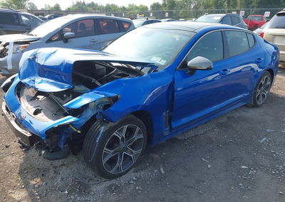 2021 Kia Stinger Gt-line, Front End damage, Iaai lot 45485007, photo 2 of 16