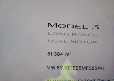2021 Tesla Model 3 Long Range Dual Motor All-wheel Drive, Front & Rear damage, Iaai lot 46082913, photo 14 of 15