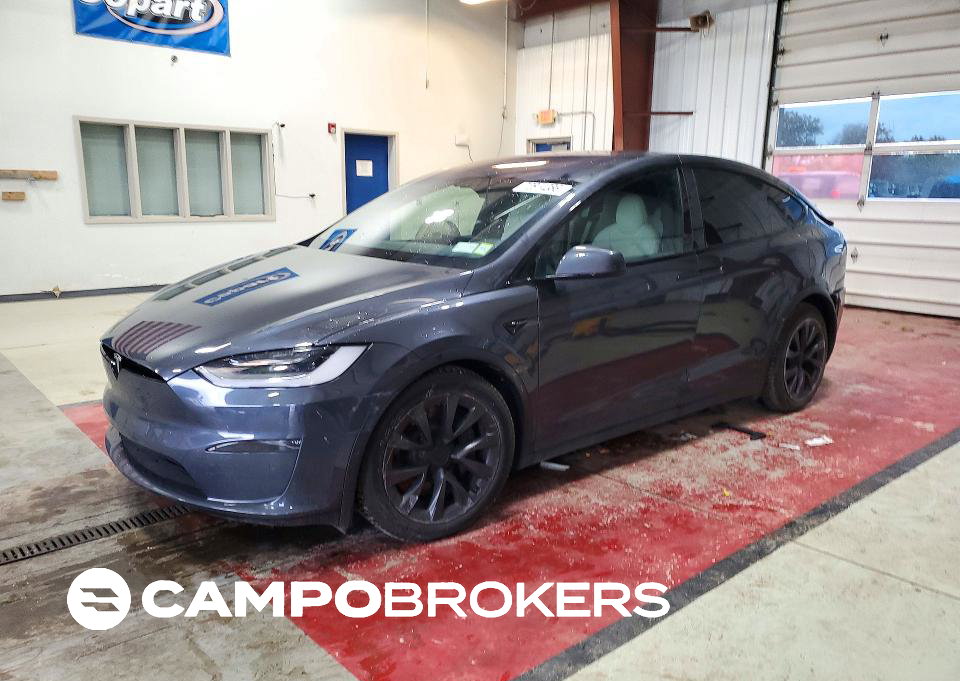 2022 Tesla Model X, Rear End damage, Copart lot 72814386