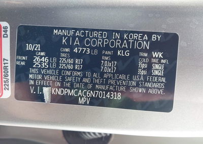 2022 Kia Sportage Lx, All Over damage, Iaai lot 46129357, photo 9 of 16