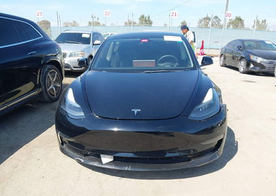 2023 Tesla Model 3 Rear-wheel Drive, Left Front damage, Iaai lot 46222190, photo 12 of 19