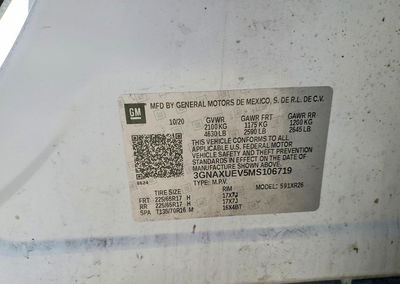 2021 Chevrolet Equinox Lt, Front End damage, Copart lot 68918166, photo 12 of 12