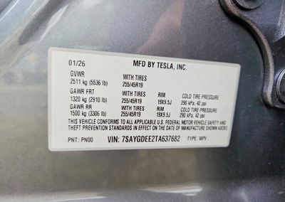 2026 Tesla Model Y, daño Trasero, Copart lote 69526266, foto 12 de 12