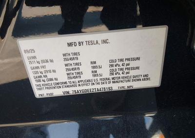 2026 Tesla Model Y All-wheel Drive/long Range Launch Series/premium All-wheel Drive, Front End damage, Iaai lot 46150056,