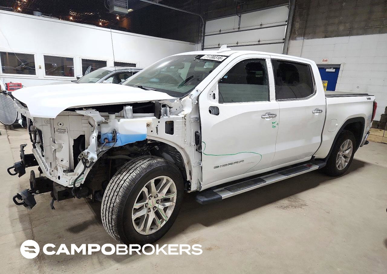 2021 Gmc Sierra K1500 Slt, Front End damage, Copart lot 71738316