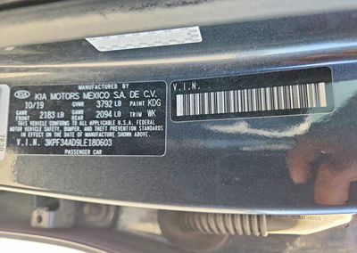 2020 Kia Forte Gt Line, Mechanical damage, Copart lot 67076026, photo 12 of 12