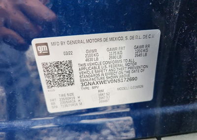2022 Chevrolet Equinox Rs, uszkodzenie: Przód, Copart lot 70052426, zdjęcie 12 z 14