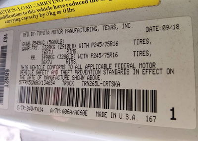 2019 Toyota Tacoma Sr, Left Side damage, Iaai lot 46191494, photo 9 of 17