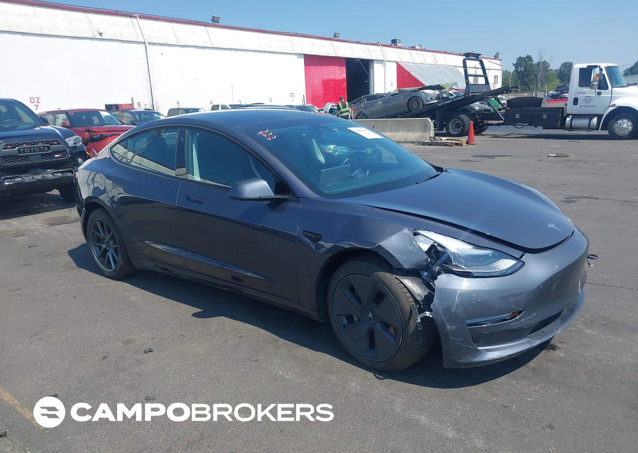 2023 Tesla Model 3 Rear-wheel Drive, Right Side damage, Iaai lot 45889872