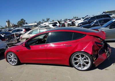 2021 Tesla Model 3 Long Range Dual Motor All-wheel Drive, Front & Rear damage, Iaai lot 46082913, photo 13 of 15