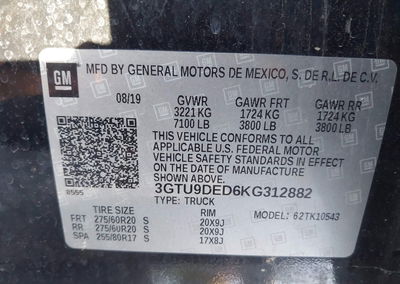 2019 Gmc Sierra 1500 Slt, Right Side damage, Iaai lot 46264669, photo 9 of 17