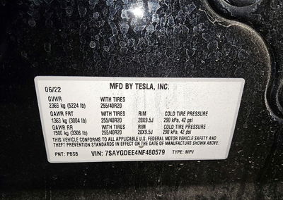 2022 Tesla Model Y, daño Frontal, Copart lote 70558236, foto 14 de 15