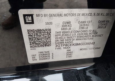 2021 Gmc Sierra 1500 2wd  Short Box Elevation, uszkodzenie: Theft, Iaai lot 46057894, zdjęcie 9 z 19