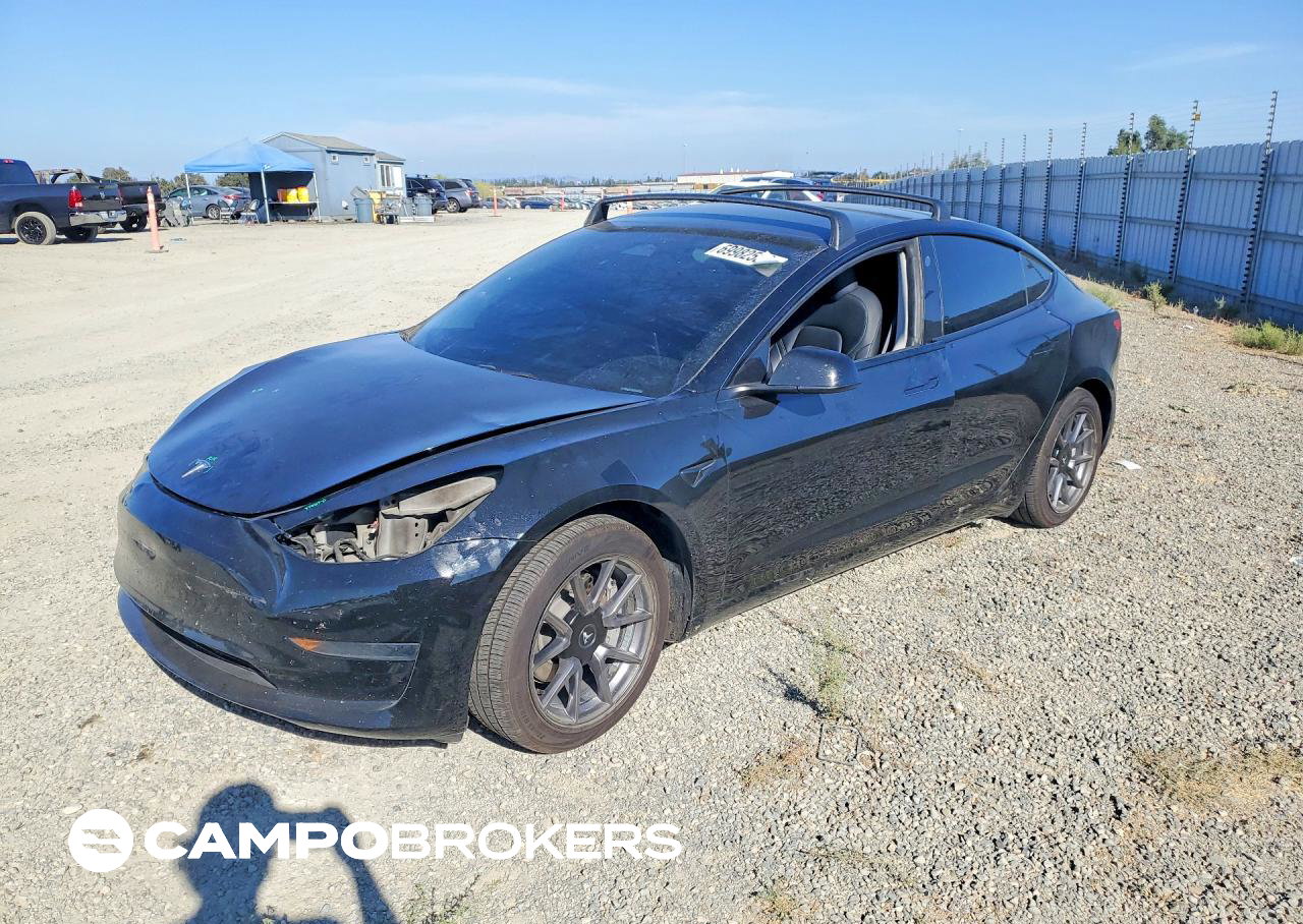 2023 Tesla Model 3, Front End damage, Copart lot 69982536